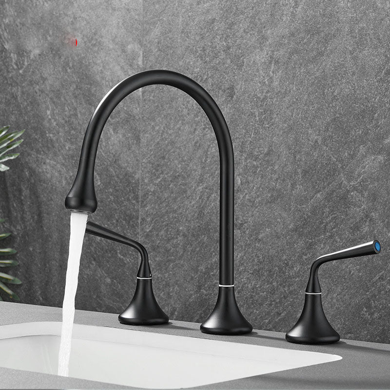 BowLift | Double Handle Tub Spout Deck Mounted High Arc Brass Modern Roman Tub Spout