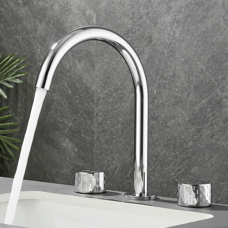 BowLift | Double Handle Tub Spout Deck Mounted High Arc Brass Modern Roman Tub Spout