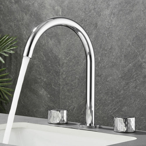 BowLift | Double Handle Tub Spout Deck Mounted High Arc Brass Modern Roman Tub Spout