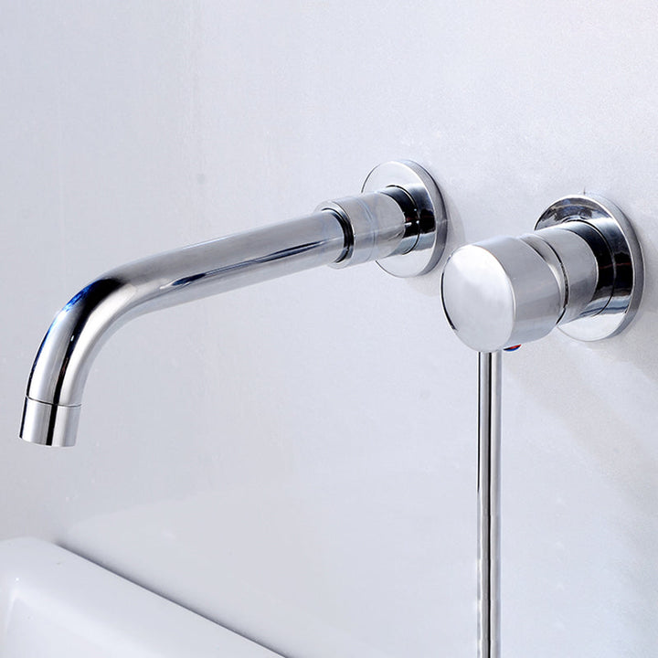 BowLift | Lever handles Wall-mounted bathroom faucet High-arch sink faucet