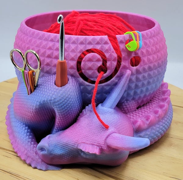 BowLift | Large Fantasy Dragon and Egg Fantasy Bowl Knitting or Crochet Bowl