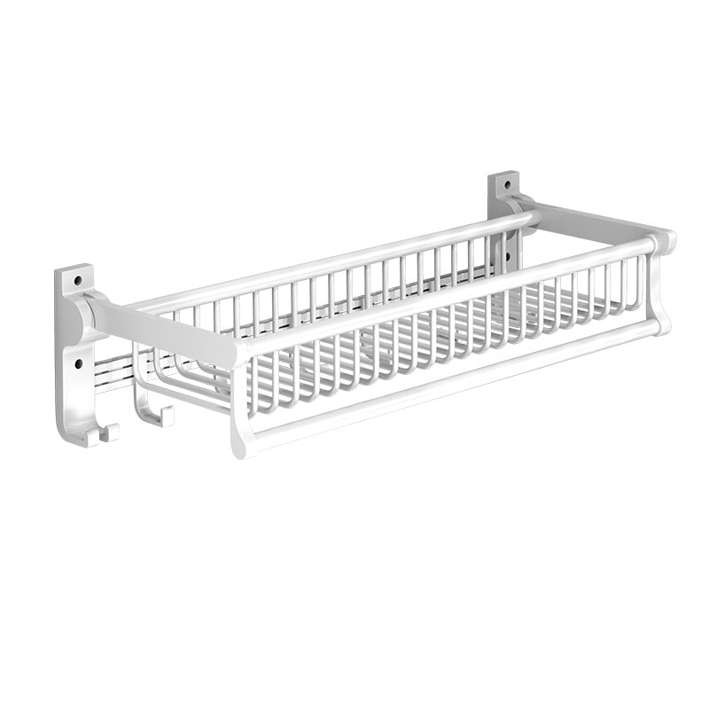 BowLift | Modern style bathroom accessory set with bathroom shelf/towel rack/toilet brush in white