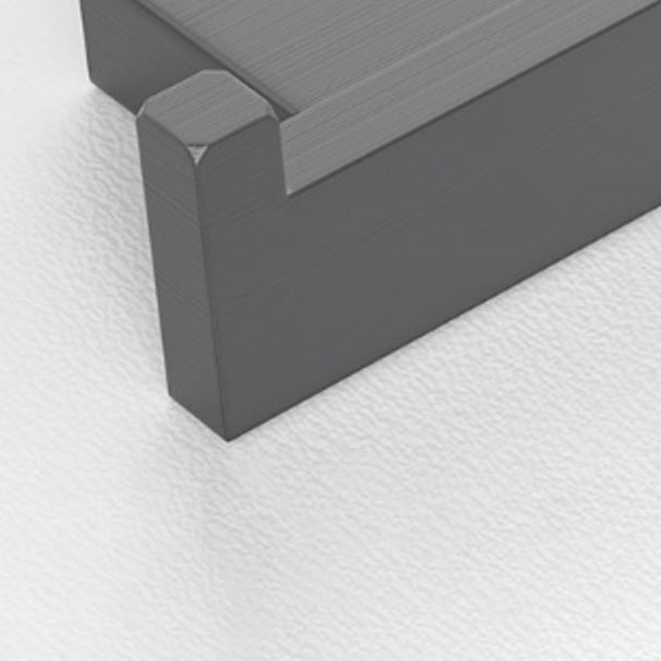 BowLift | Gray contemporary bathroom accessory set Brushed gray bath shelf/toilet paper holder/towel bar