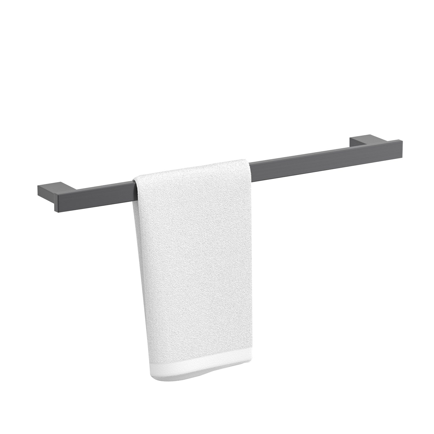 BowLift | Gray contemporary bathroom accessory set Brushed gray bath shelf/toilet paper holder/towel bar