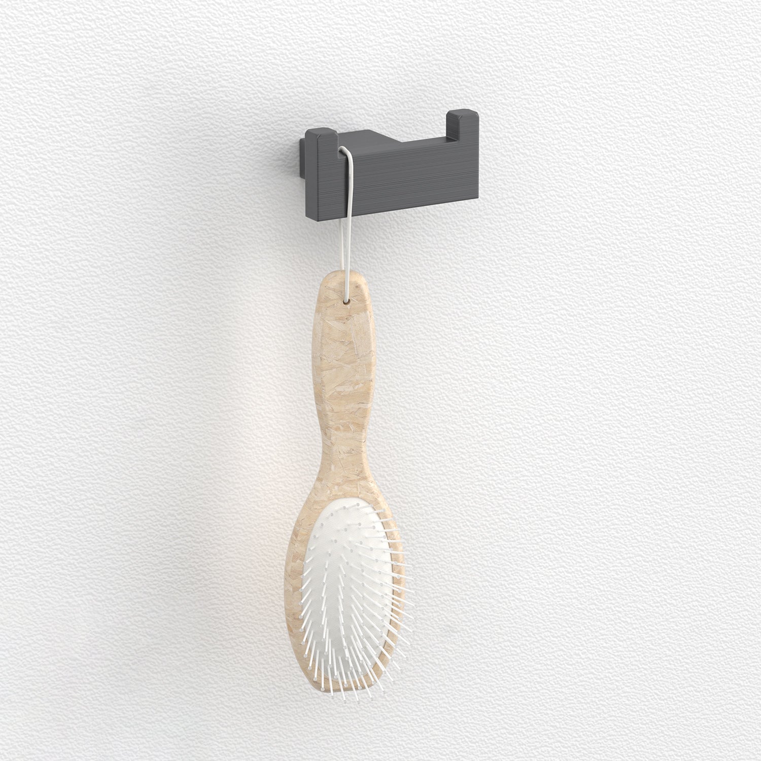 BowLift | Gray contemporary bathroom accessory set Brushed gray bath shelf/toilet paper holder/towel bar