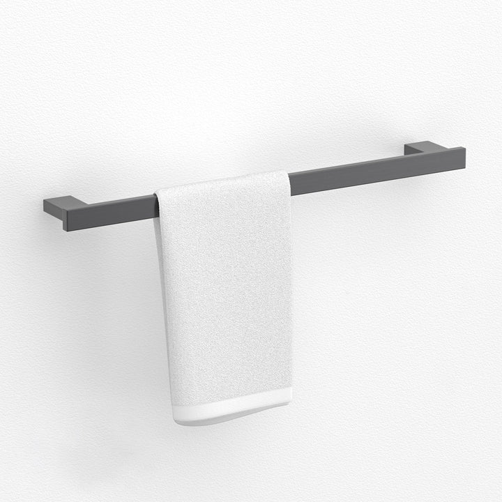 BowLift | Gray contemporary bathroom accessory set Brushed gray bath shelf/toilet paper holder/towel bar