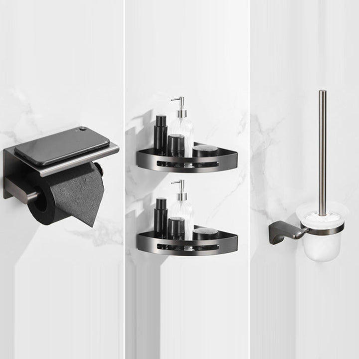 BowLift | Modern Bathroom Accessories Hardware Set Gray Bathroom Accessories Set