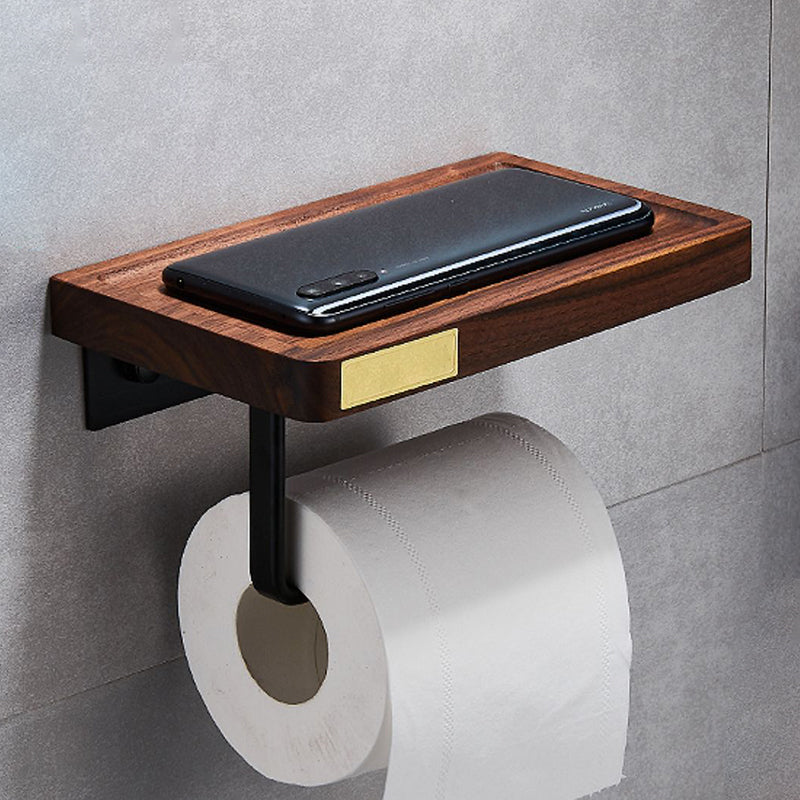 BowLift | Metal Bathroom Accessories Set Walnut Brown Bathroom Accessories Set