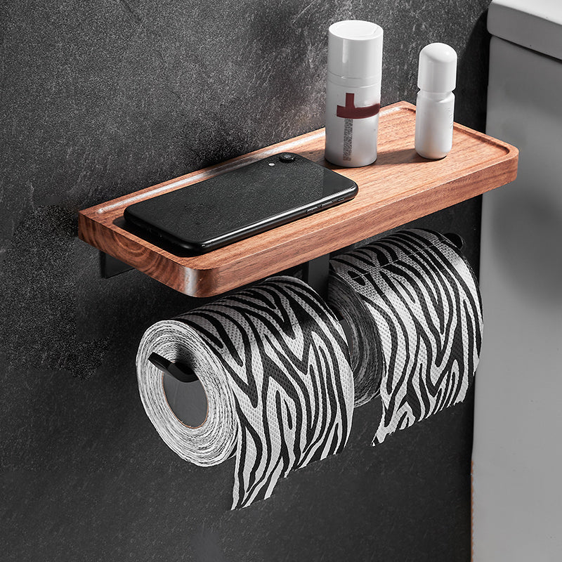 BowLift | Metal Bathroom Accessories Set Walnut Brown Bathroom Accessories Set