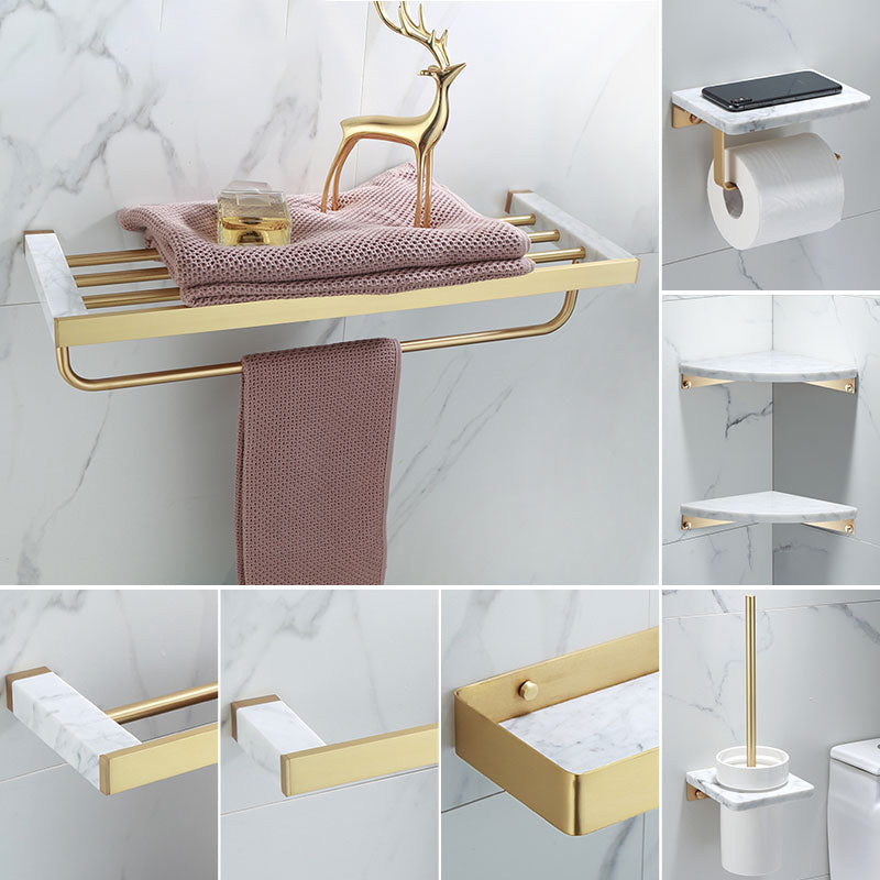 BowLift | Polished Brass Bathroom Accessory Set Marble Bathroom Hardware
