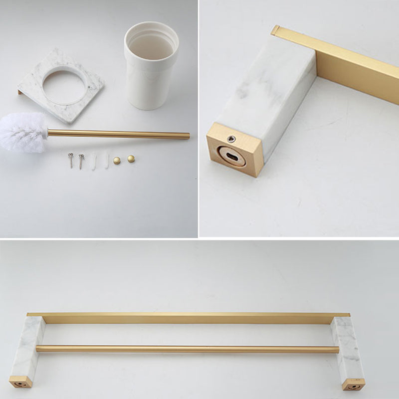 BowLift | Polished Brass Bathroom Accessory Set Marble Bathroom Hardware