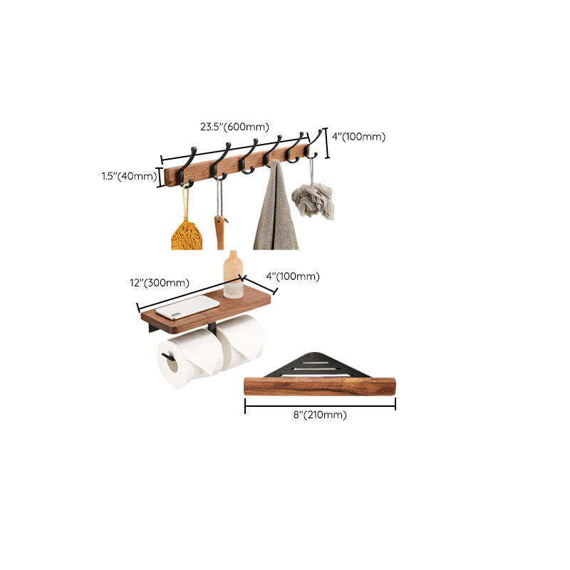 BowLift | Solid Wood Bathroom Accessories Set Folding Metal Bathroom Accessories