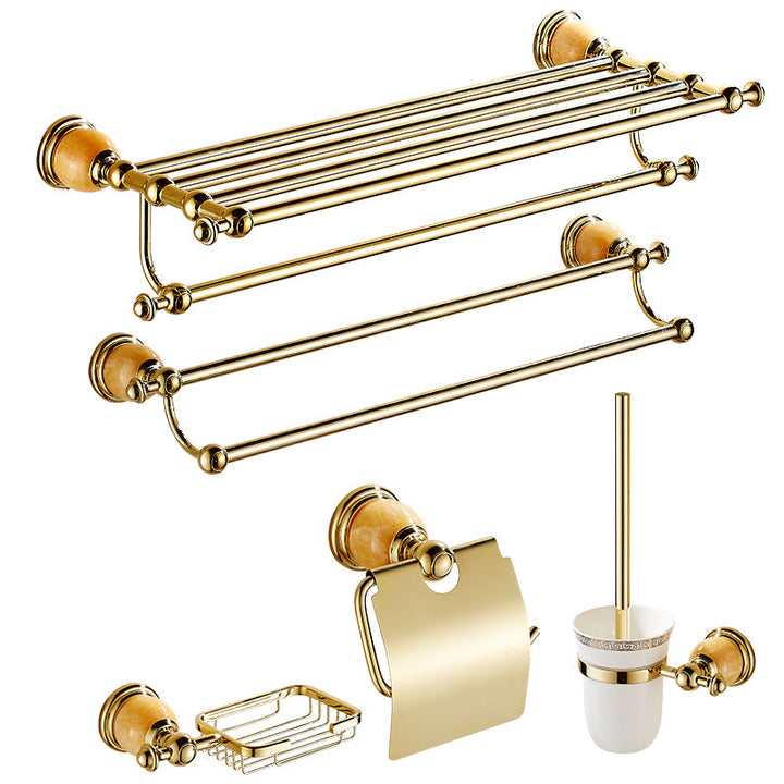 BowLift | Polished Gold Bathroom Set Metal Bathroom Accessories Hardware Set