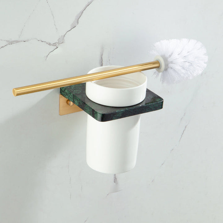 BowLift | Brass Bathroom Accessories Set Marble Bathroom Accessories Set for Home