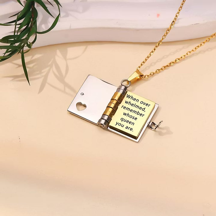 For Love – “I Love You” Book Necklace