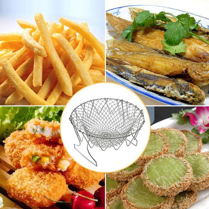 Chef Frying Basket Foldable Made of Stainless Steel | Bowlift