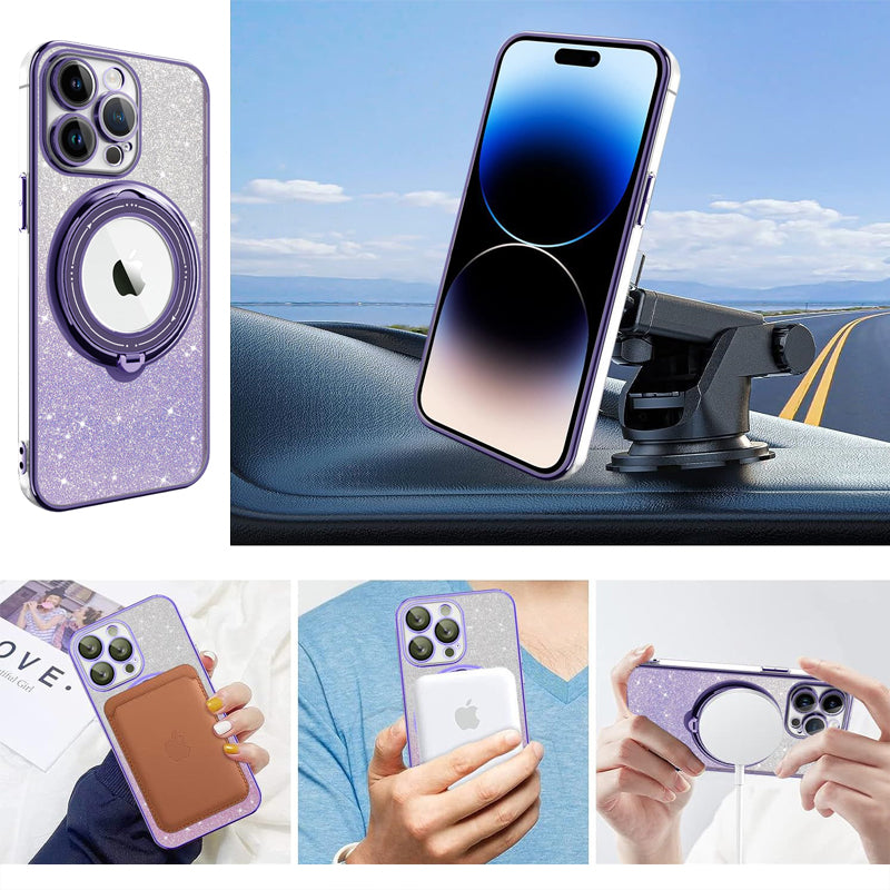 BowLift | Magnetic Glitter Case with Invisible Stand for iPhone