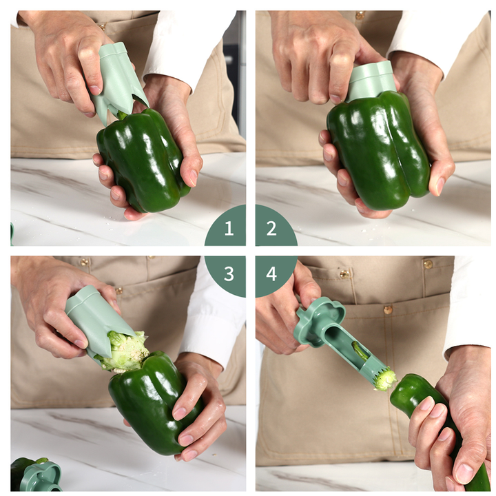2-In-1 Fruit Pepper Corer | Bowlift