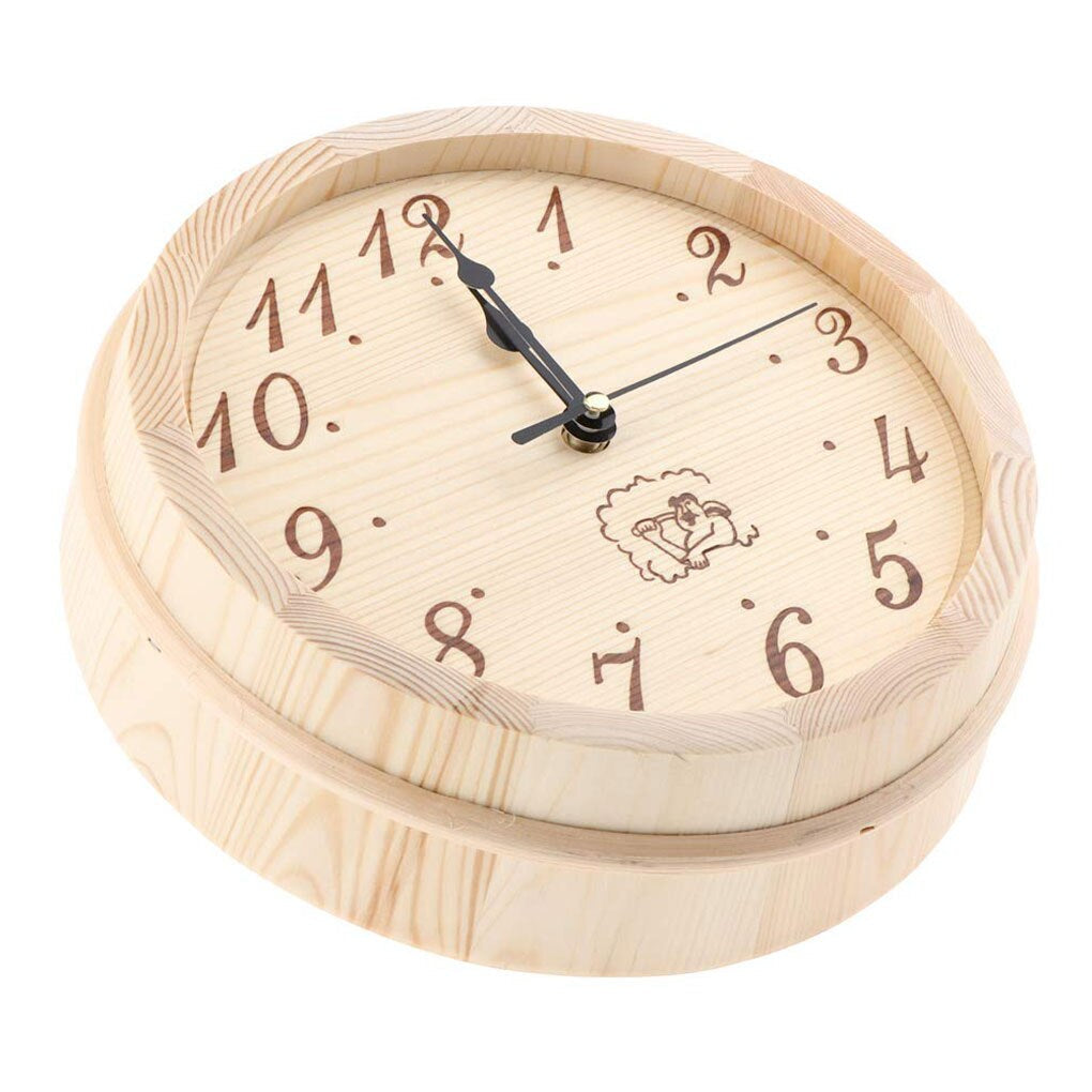 NordicHush Silent Wooden Wall Clock Bowlift