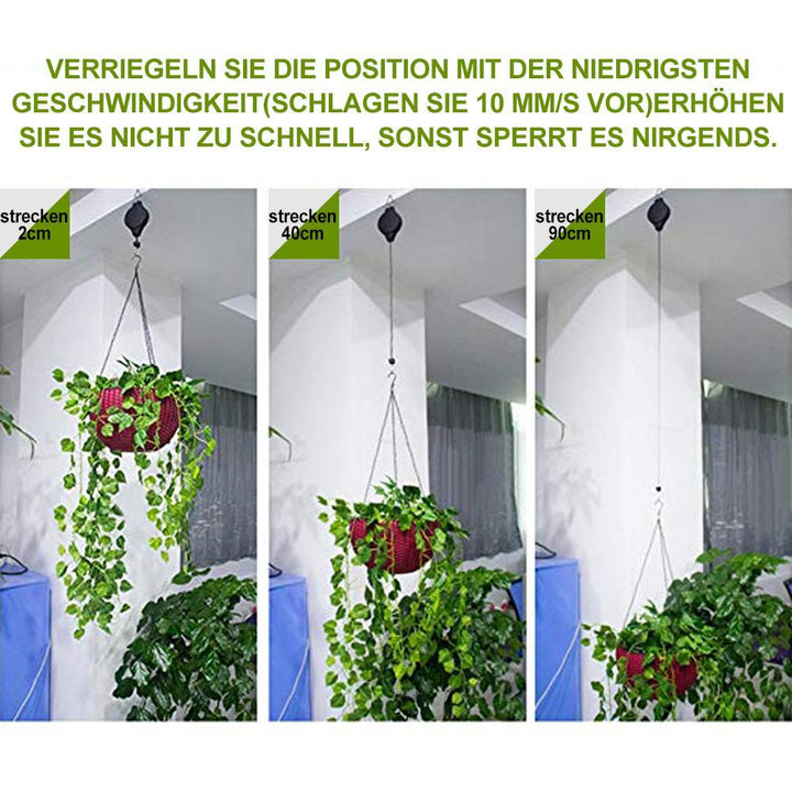 BowLift | Retractable Hook, Plant Pulley for Garden Pots and Bird Feeders