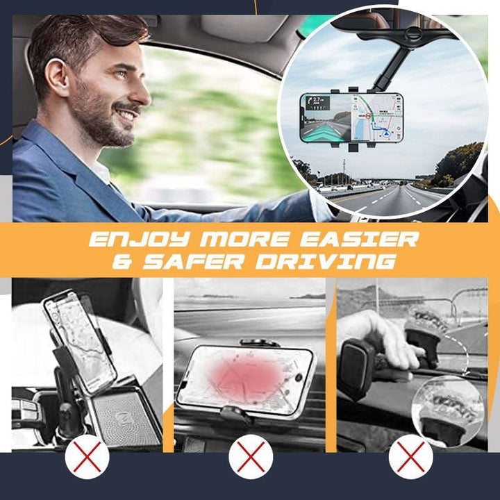 BowLift | Rotatable & Retractable Car Phone Holder