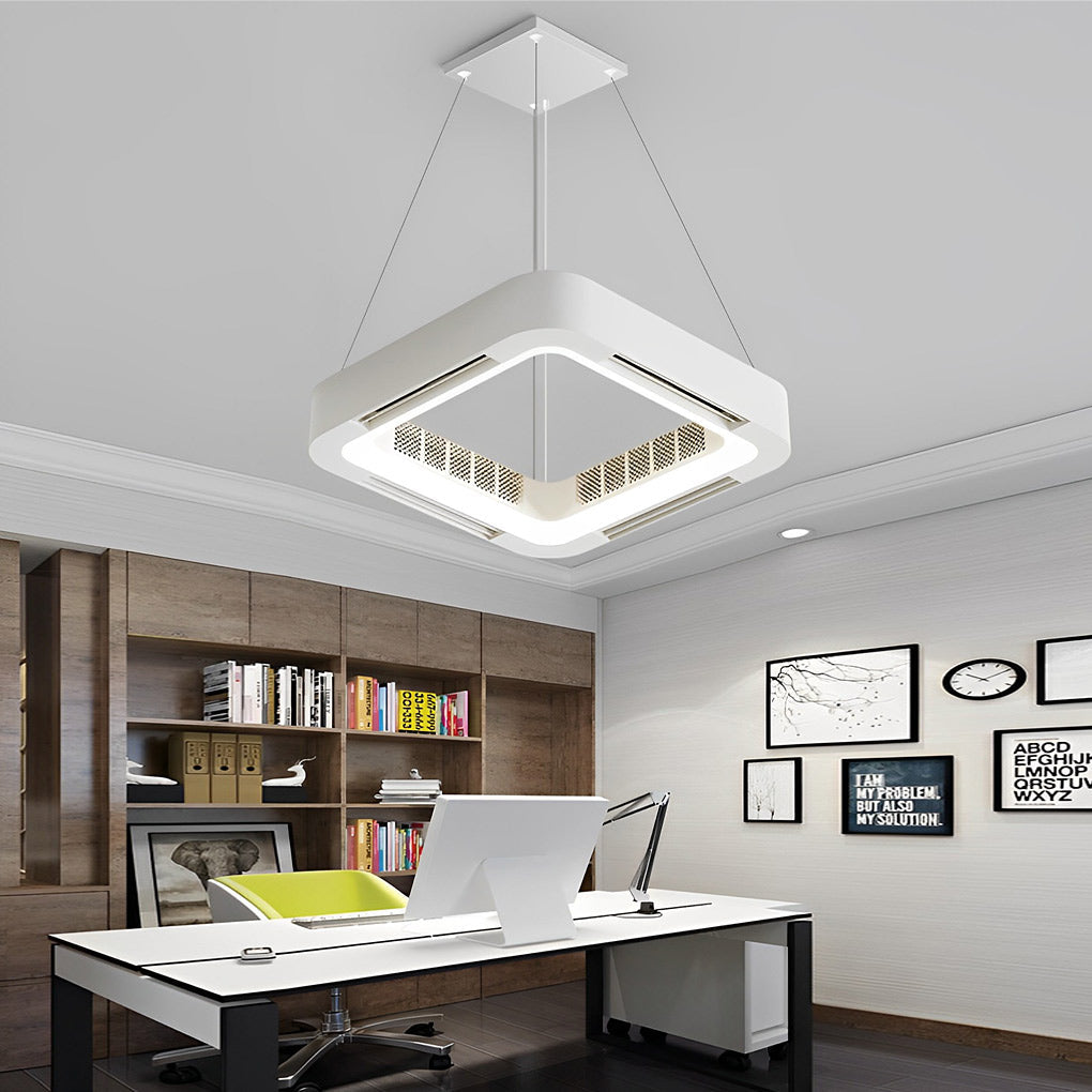 BowLift | Modern Blade-less Ceiling Fan with LED Lighting and Chandelier