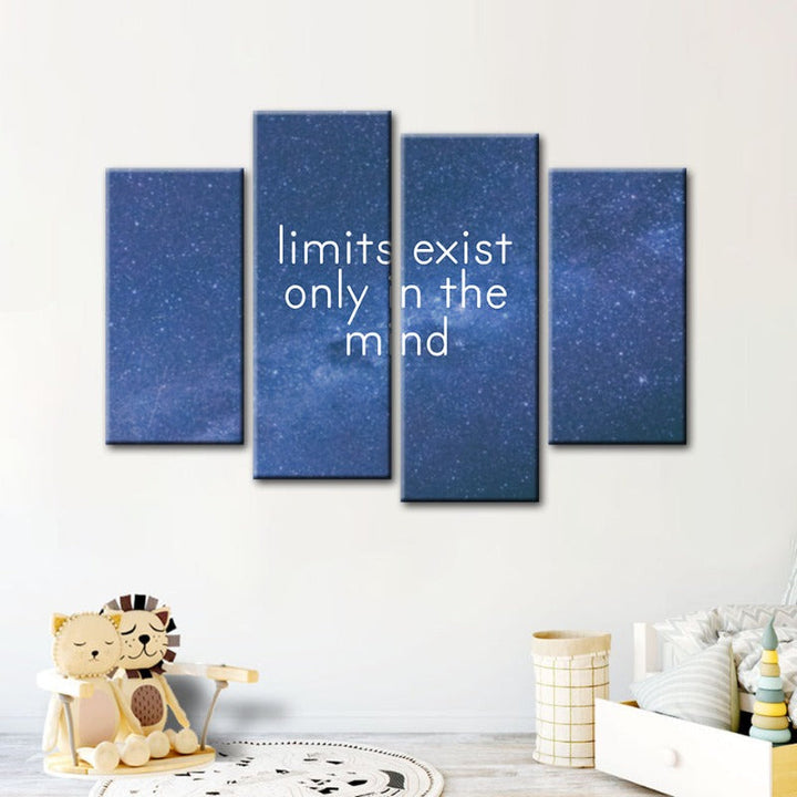 4 Piece Galaxy Motivation - Canvas Wall Art Painting | Bowlift