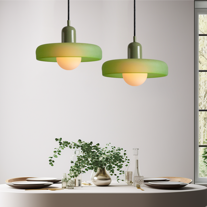 BowLift | Bauhaus Pendant Light made of Colored Glass