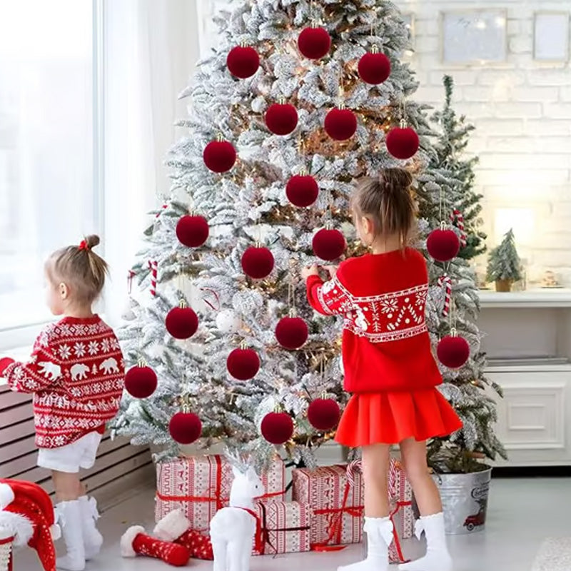BowLift | Velvet Christmas Ornaments. 12 pcs