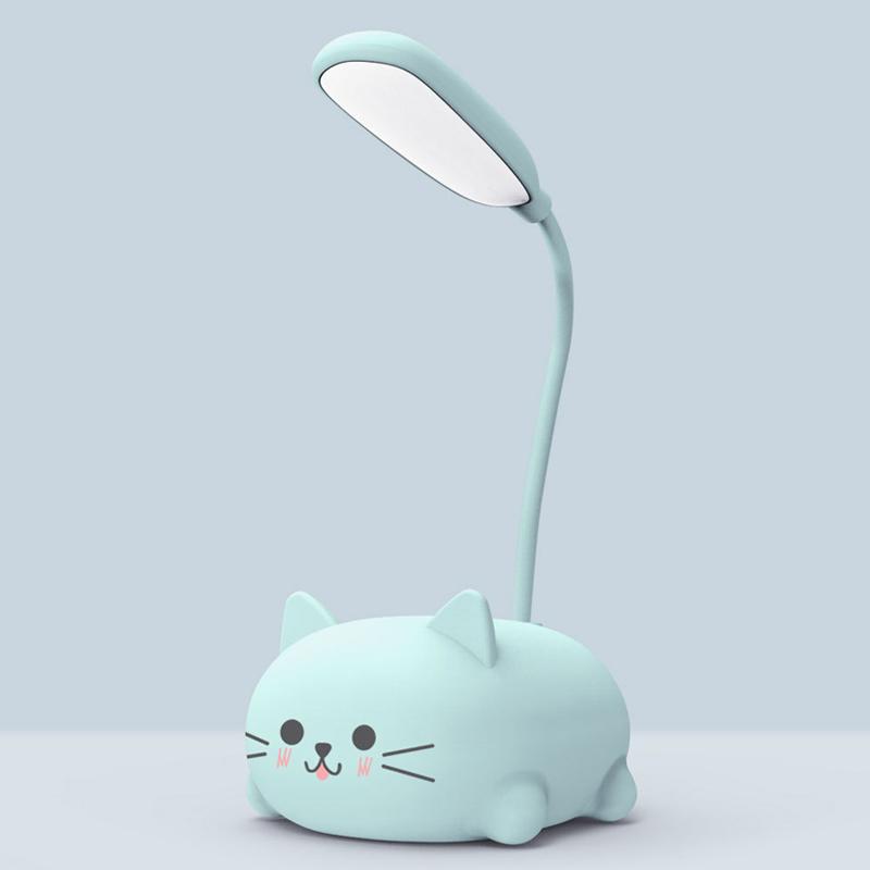 Mini Cartoon Cat LED Eye Protection Reading Lamp USB Rechargeable Desk Lamp | Bowlift