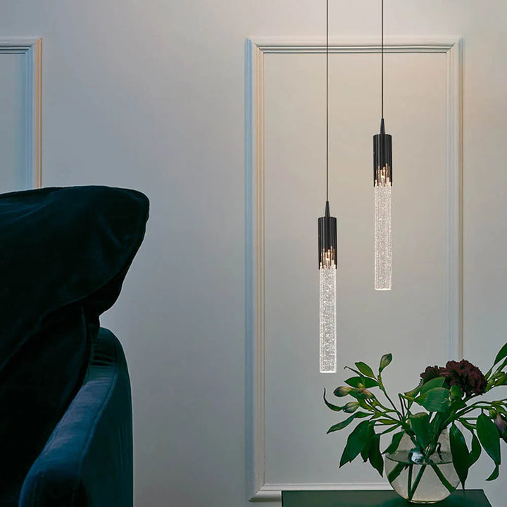 BowLift | Glass Pendant Lamp in Cylinder Shape - Lustreau
