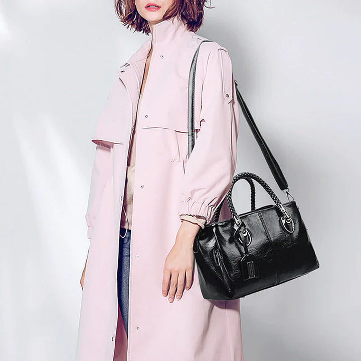 BowLift | New oil wax leather handbags Boston soft leather large tote bag