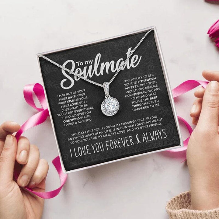 BowLift | To my soulmate sparkling round necklace