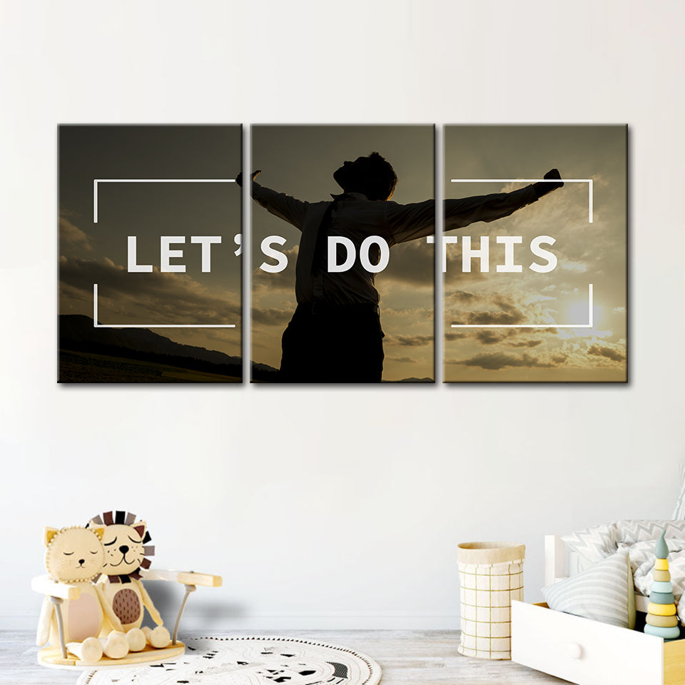 Let's Do This 3 Piece - Canvas Wall Art Painting | Bowlift