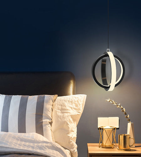 BowLift | LED Pendant Light with Three-color Dimming, Energy-saving LED Chip, Soft Light Eye Protection and Environmentally Friendly Materials, for Bedroom, Bar, Living Room, Dining Room and More