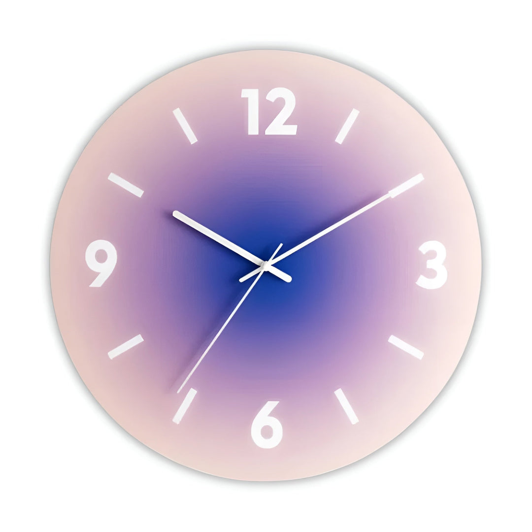Glass Wall Clock – Modern Design with Sunset Motif | Bowlift