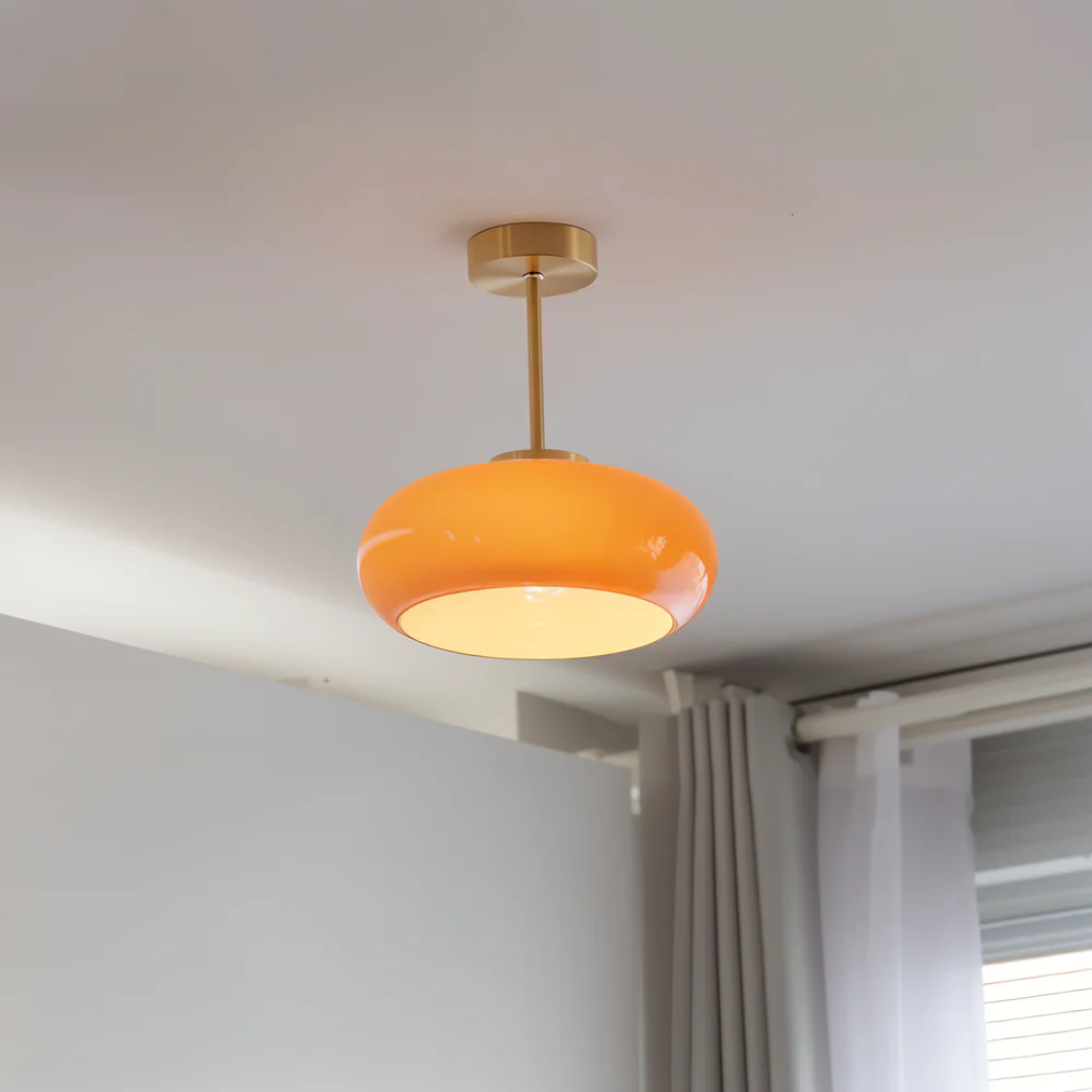 BowLift | Vintage Yellow Ceiling Lamp