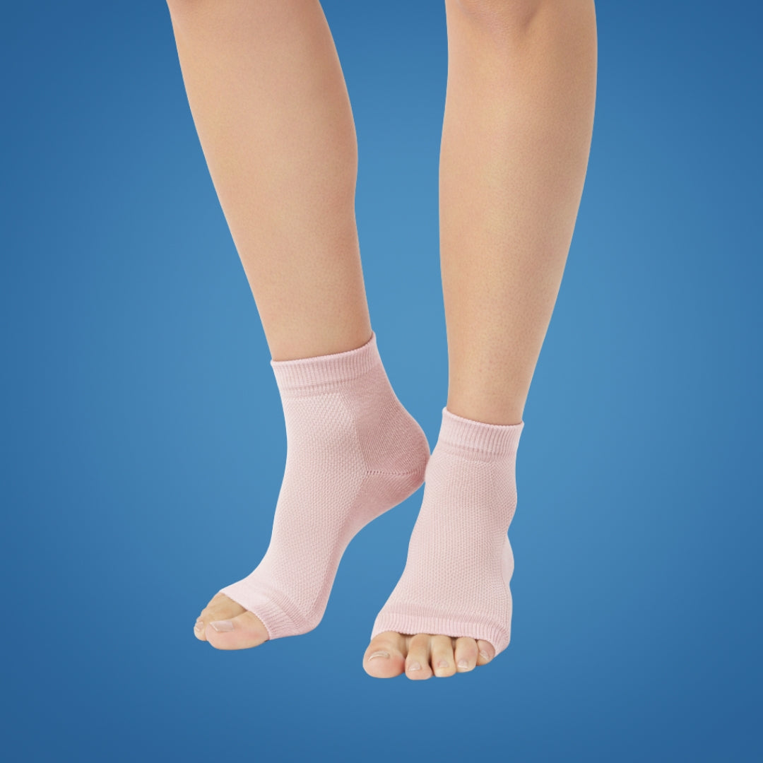 Moisturising Gel Lining – Cushioned Open-Toe – Softens Cracked Heels Overnight – For Foot Relief Comfort Bowlift