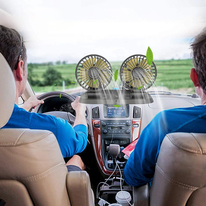 Double head car cooling air circulation fan | Bowlift