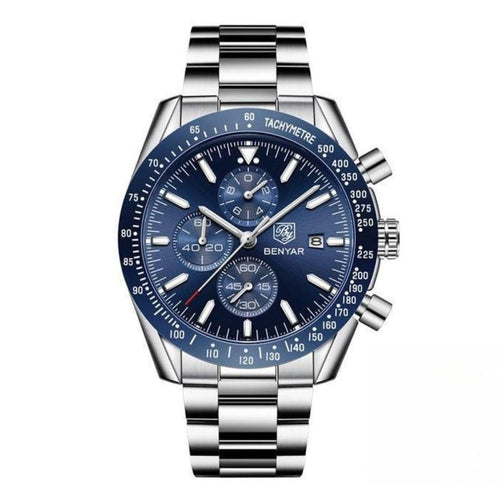 BowLift | Men’s Waterproof Quartz Watch with Leather Strap