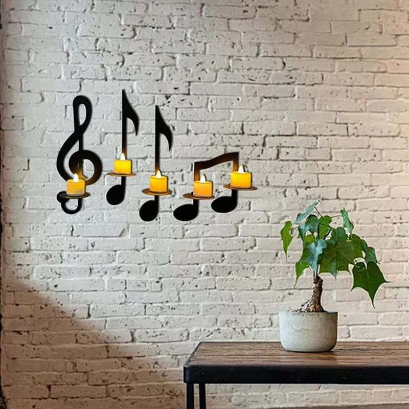 BowLift | Black Music Note Wall Lamp