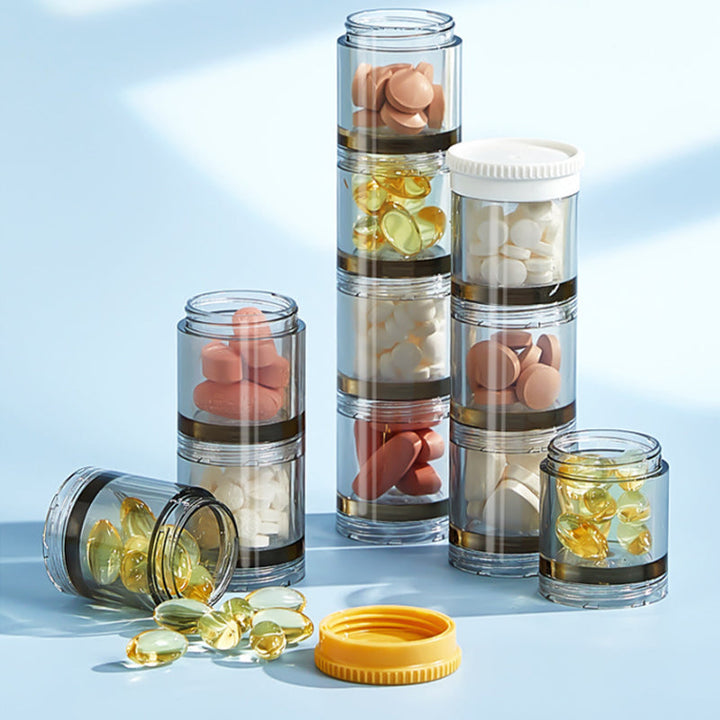 Portable high-capacity weekly pill organizer | Bowlift