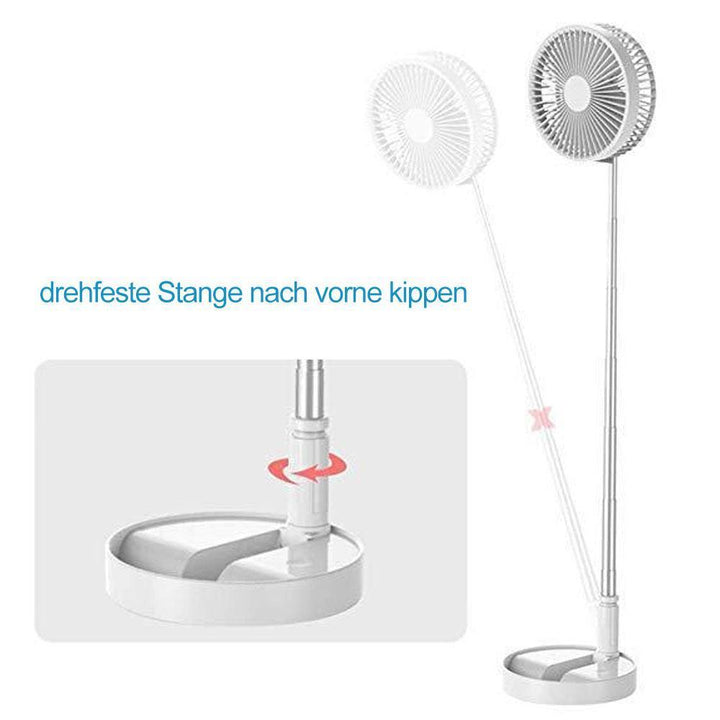 Telescope collapsible USB charging fan | Bowlift
