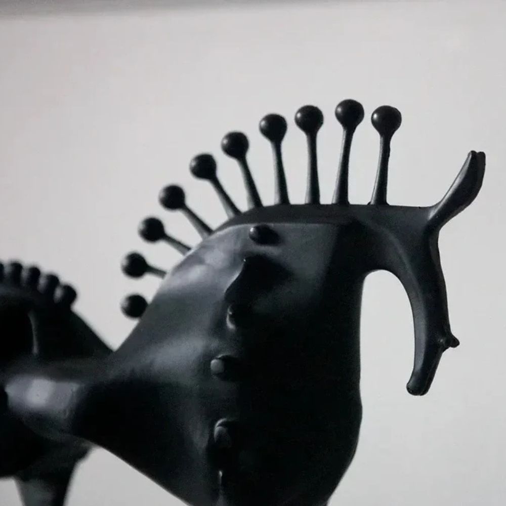 BowLift | Black Stallion Metal Sculpture