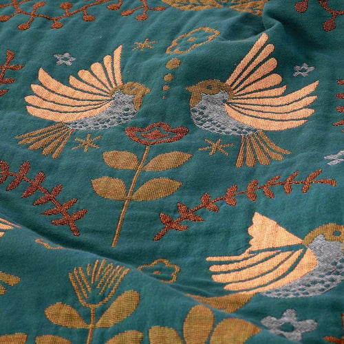 BowLift | Reversible Scandinavian Bird Throw Blanket
