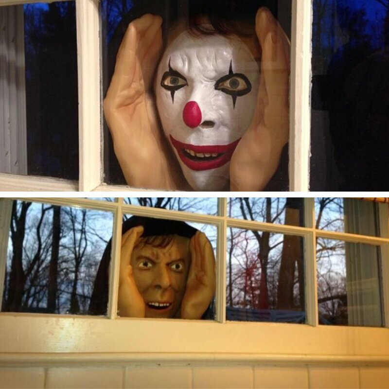 Creepy Window Peeker Halloween Prop with Suction Cups