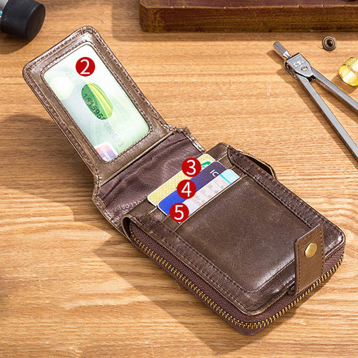 Multifunctional Anti-RFID Leather Wallet | Bowlift