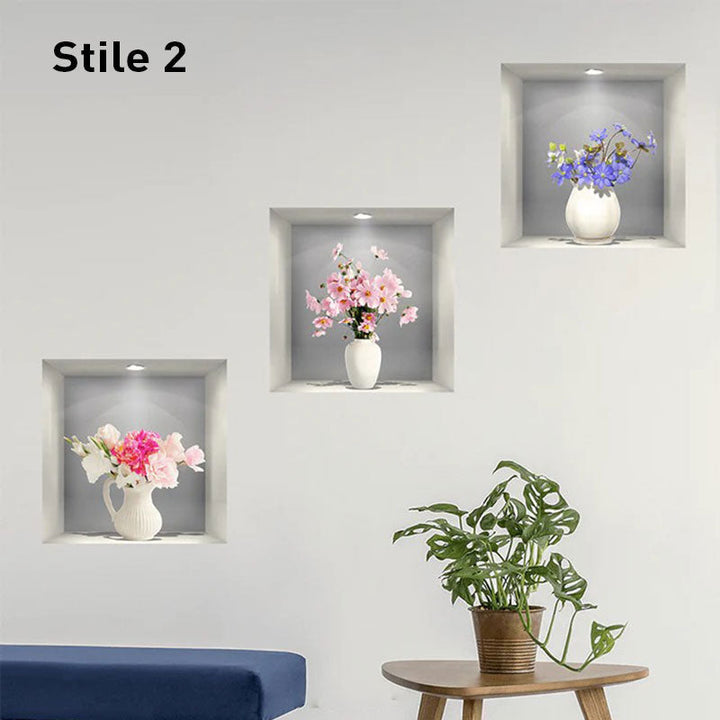 BowLift | Self-Adhesive 3D Plant Wall Stickers