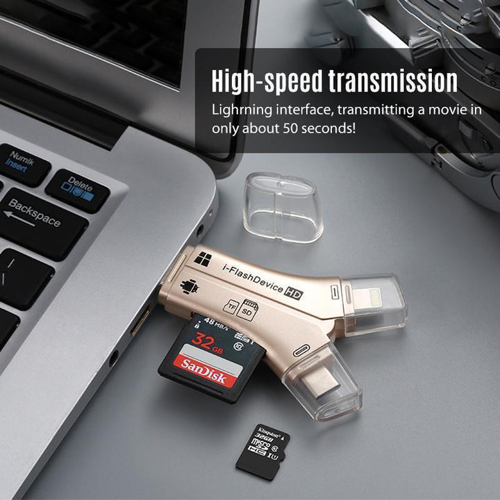 BowLift | 4-in-1 Portable Memory Card Reader For Phones
