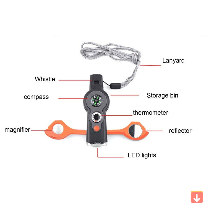 Mini Hiking Survival Multifunctional Tool | Bowlift